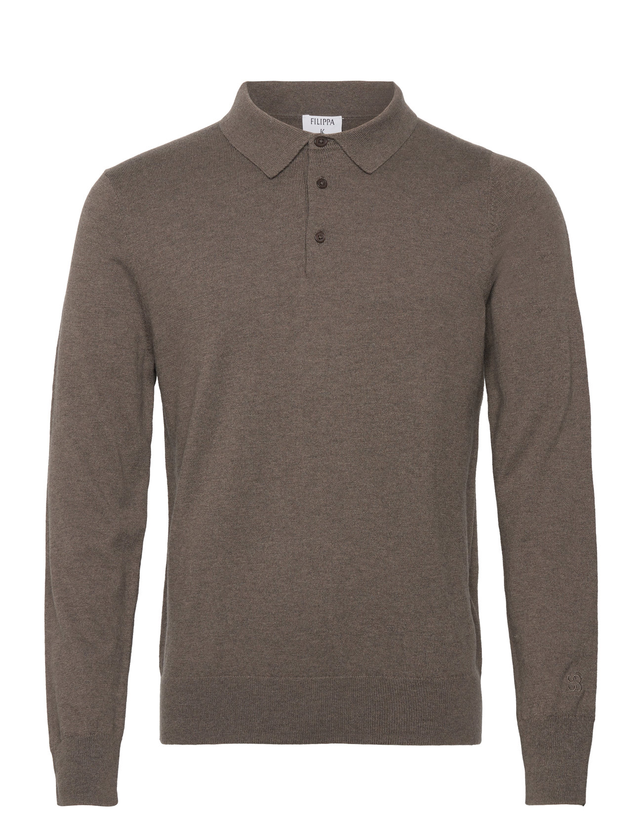 Knitted Polo Shirt Brown Filippa K