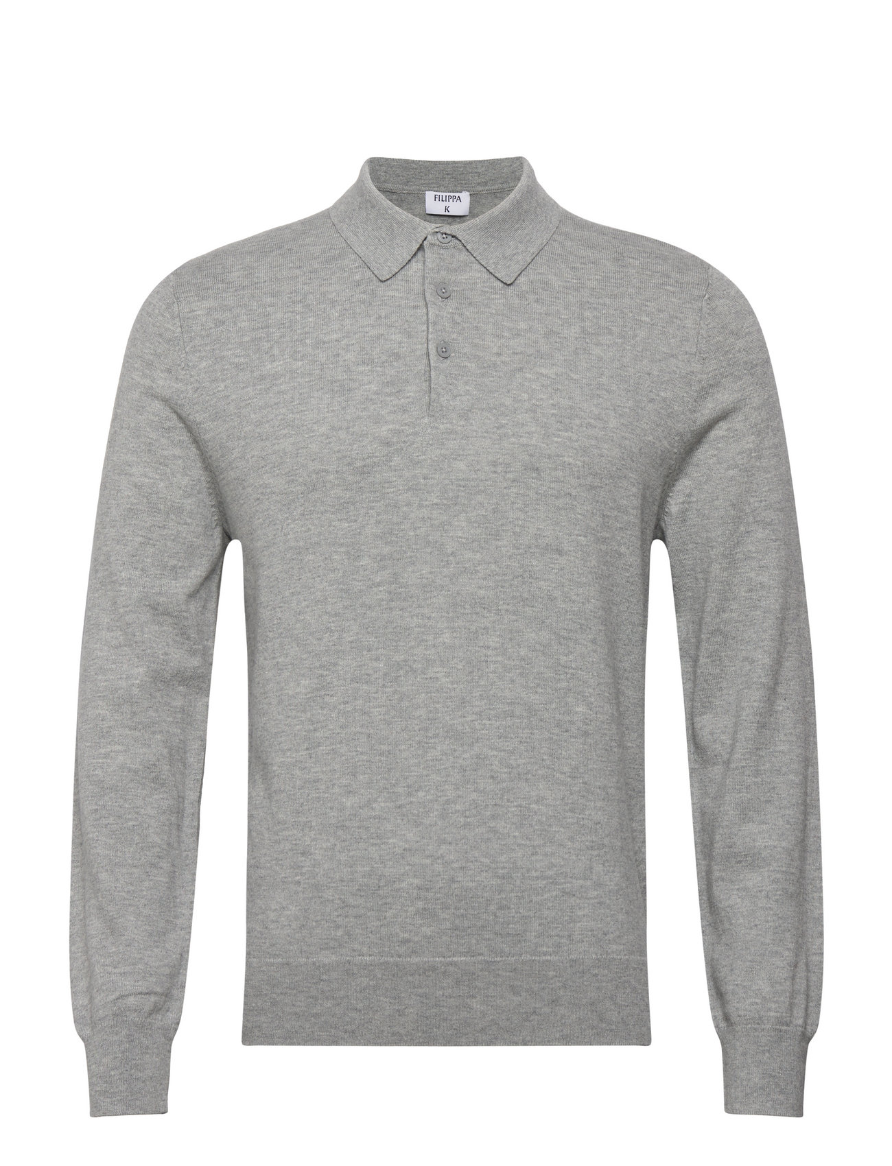 FILIPPA K Strick Polo Shirt Grau - L - Herren