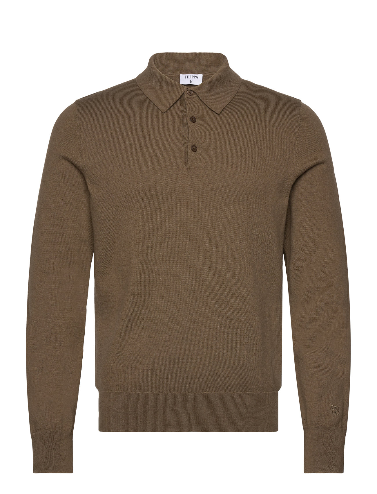 Knitted Polo Shirt Khaki Filippa K