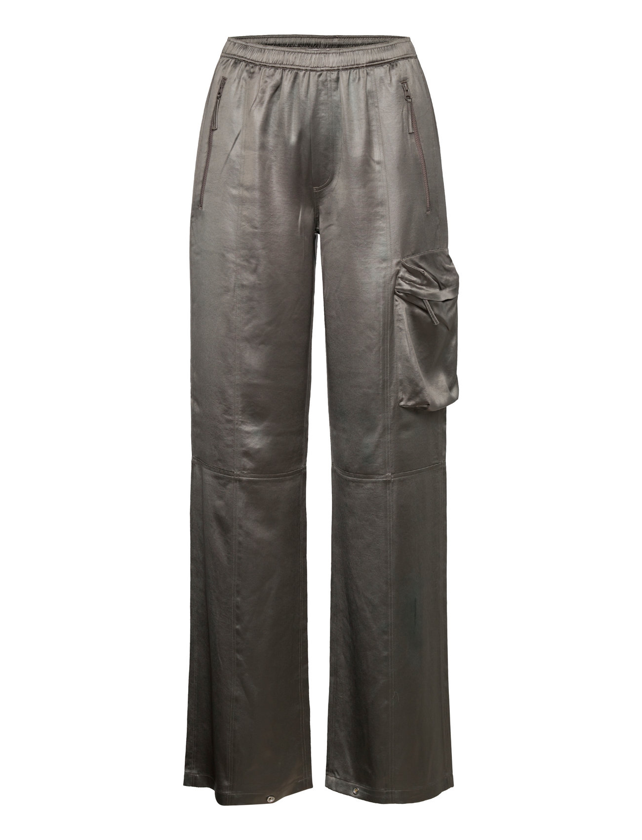 Shiny Cargo Trackpants Bottoms Trousers Cargo Pants Silver Filippa K