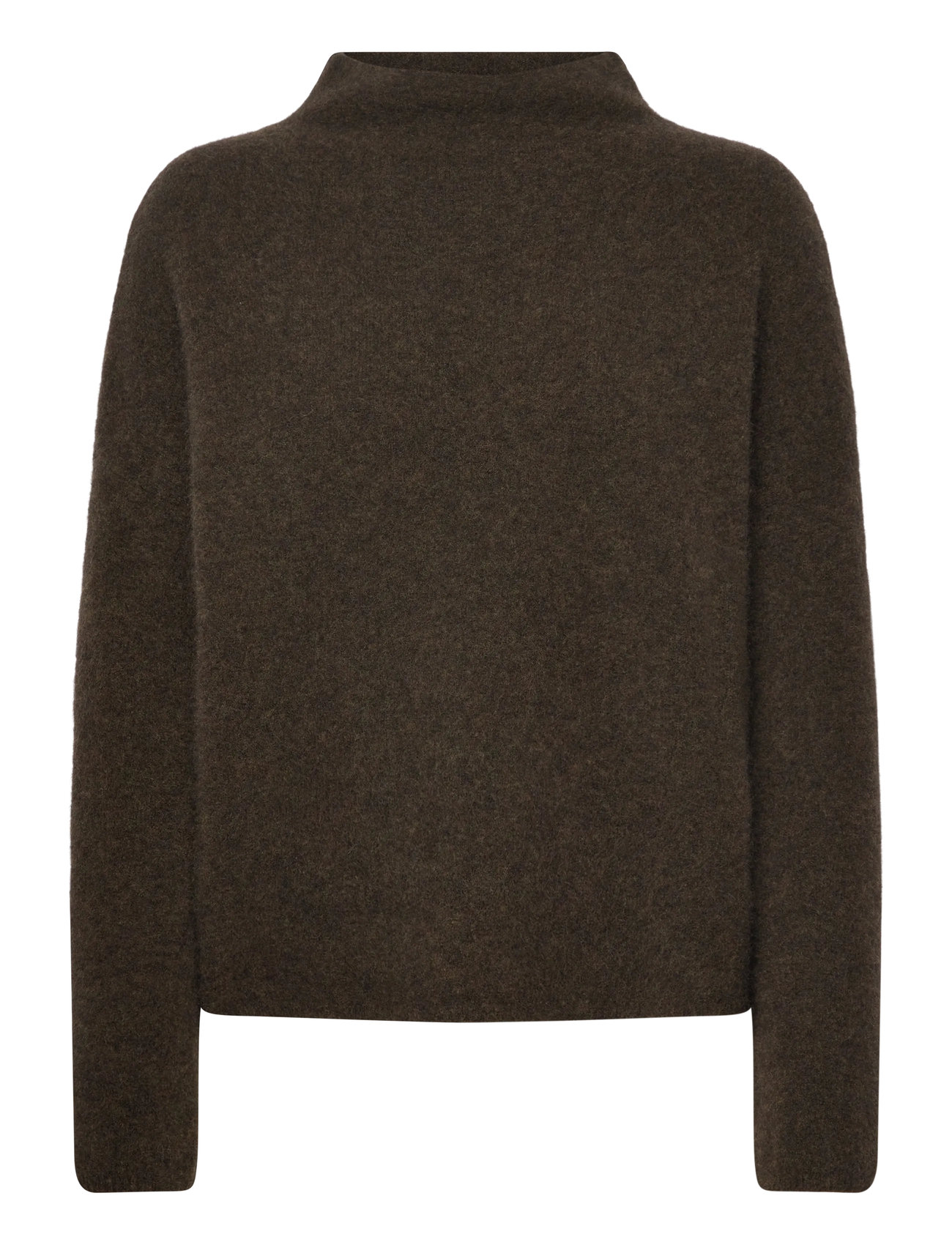 Mika Yak Funnelneck Sweater DARK KHAKI GREEN - Main Image