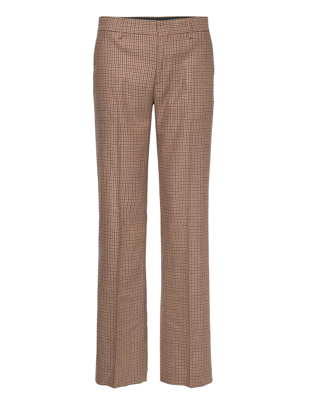 Bootcut Check Trousers Bottoms Trousers Suitpants Beige Filippa K