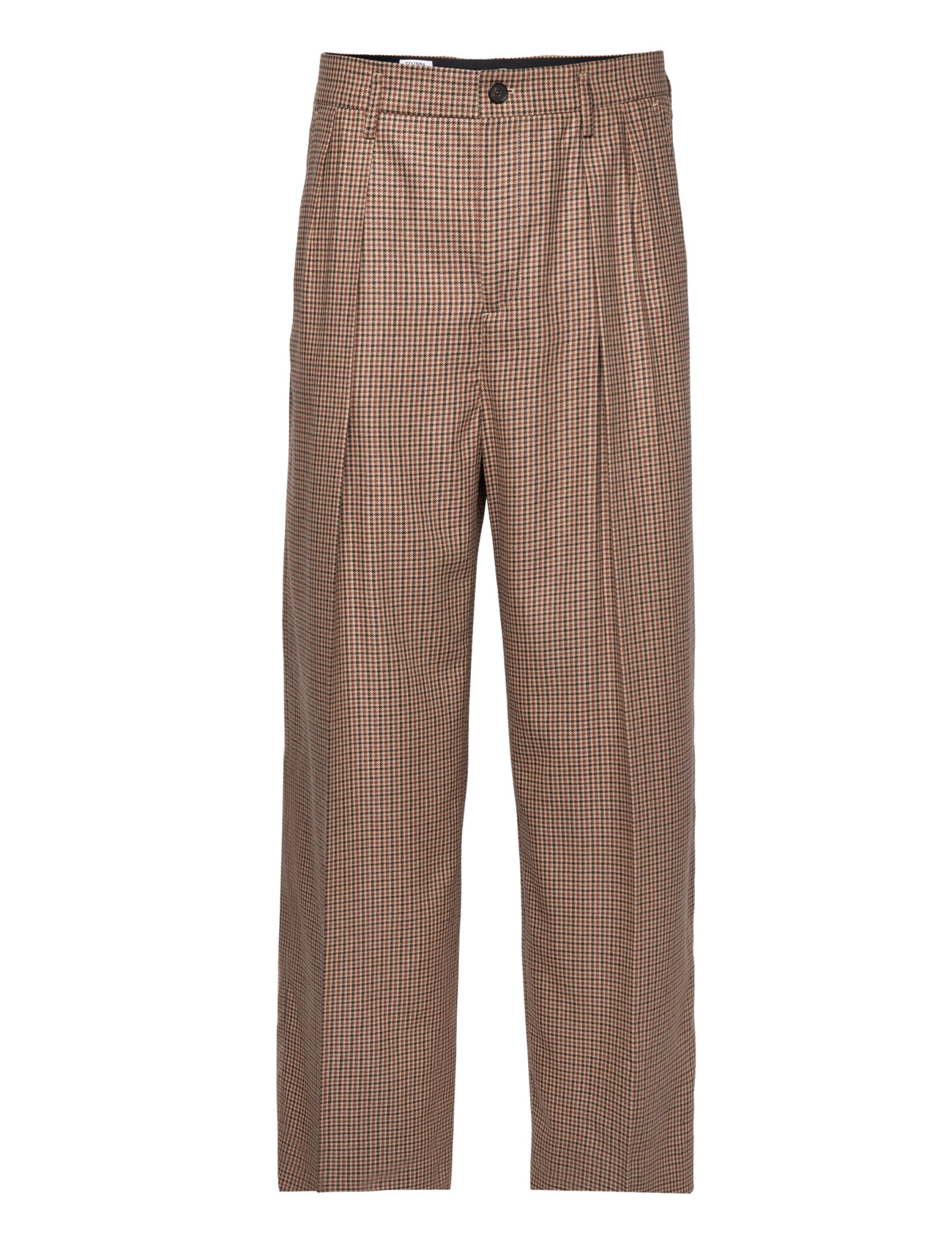 Wide Check Trousers Designers Trousers Casual Beige Filippa K