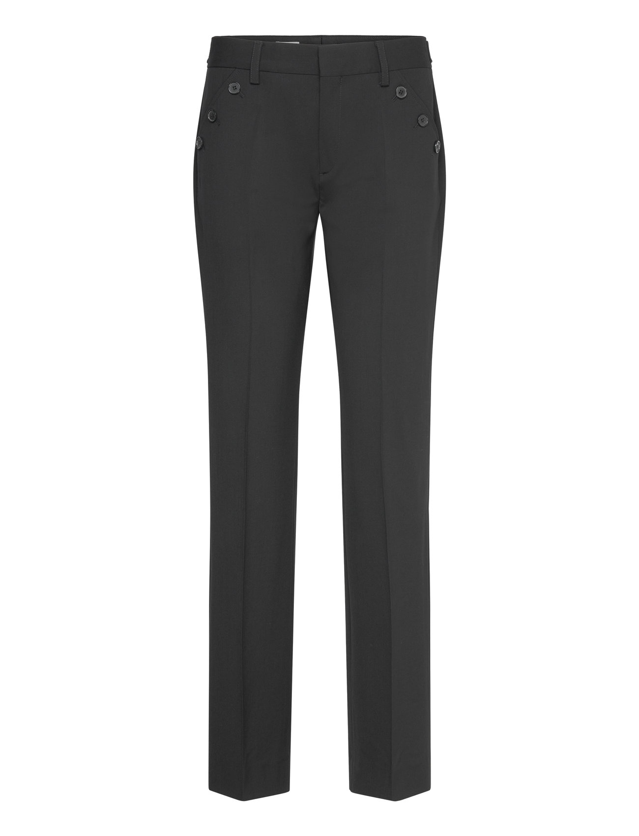 Straight Tailored Trousers Designers Trousers Suitpants Black Filippa K