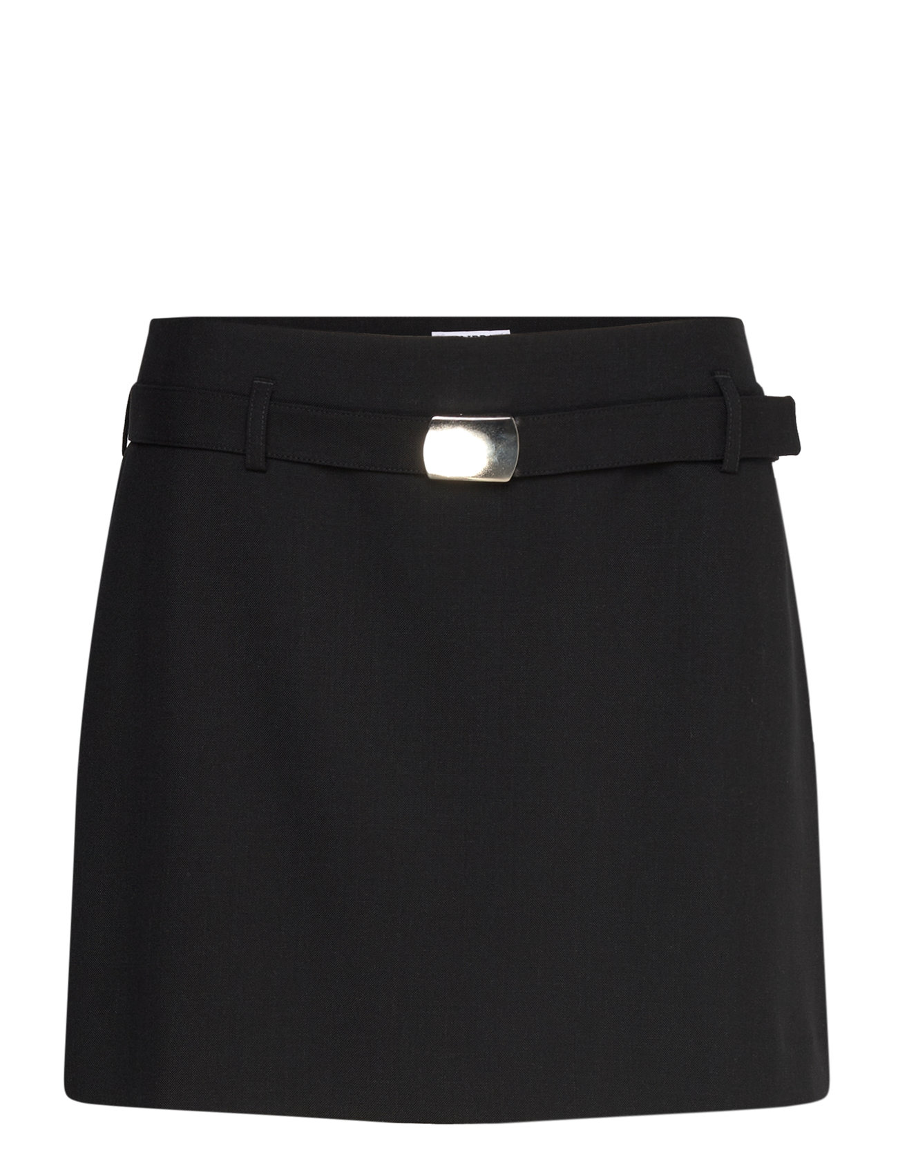 Wool Mini Belt Skirt Black Filippa K