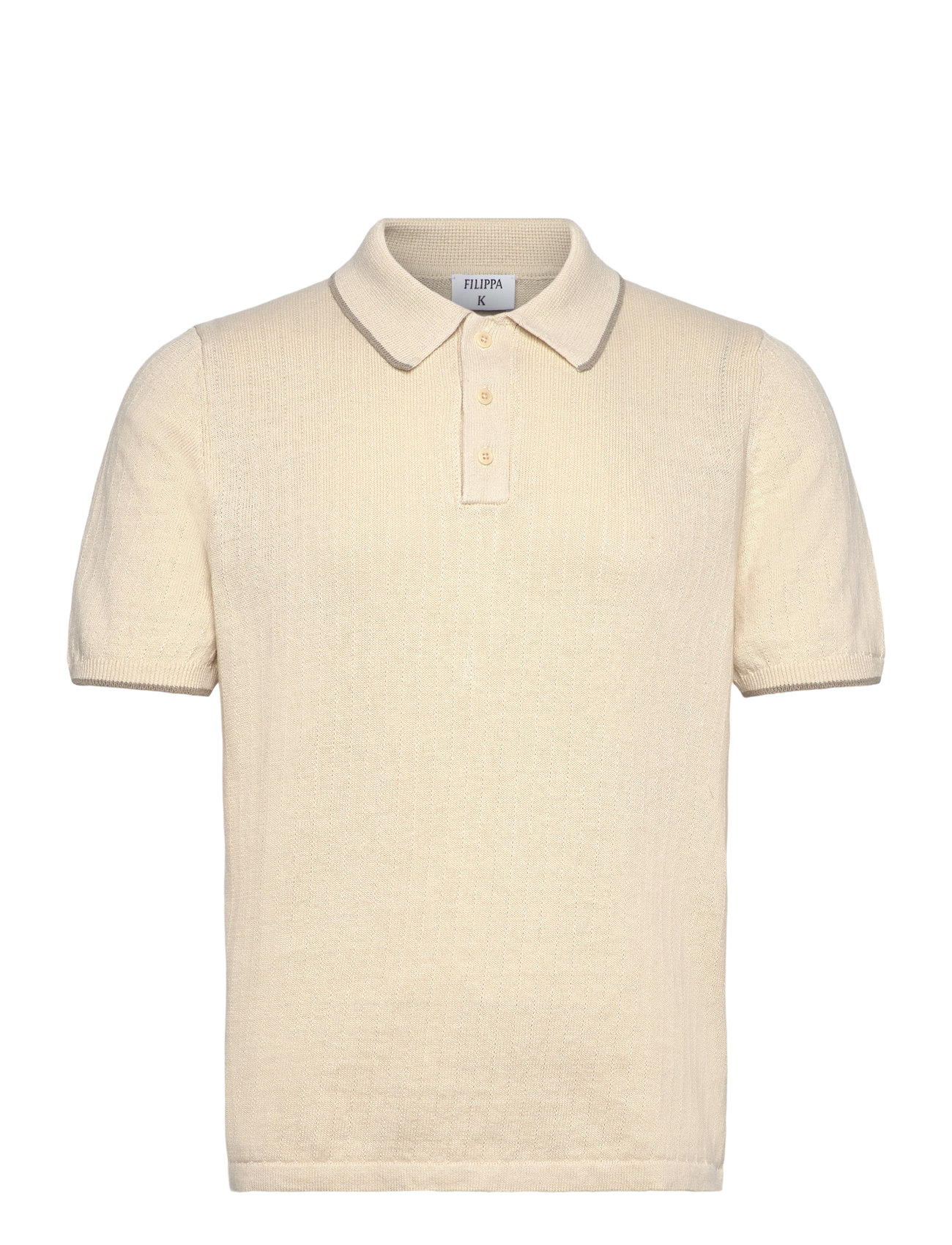 FILIPPA K Linen Baumwolle Knit Polo Beige - S - Herren
