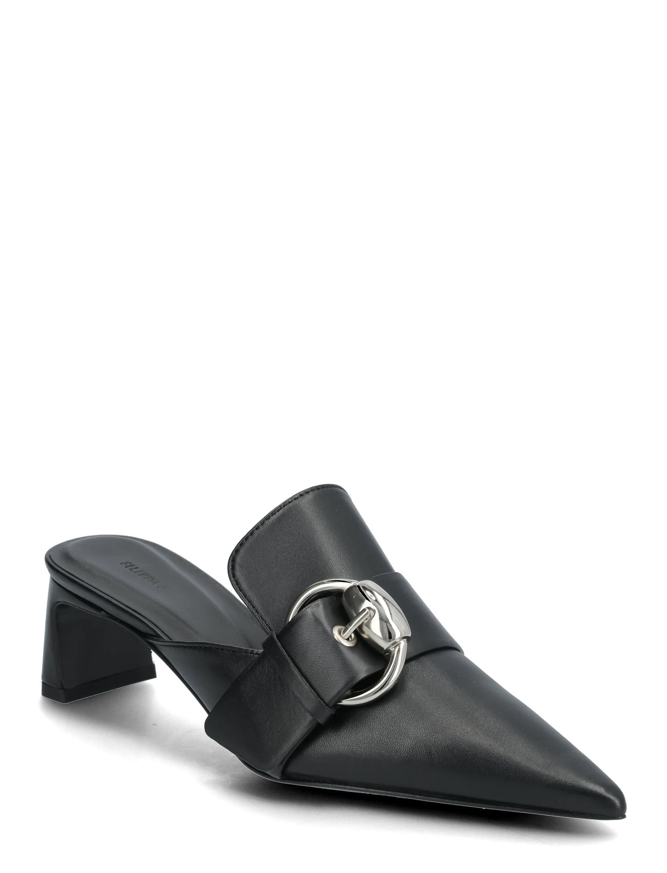 Buckle Kitten Mule Black Filippa K
