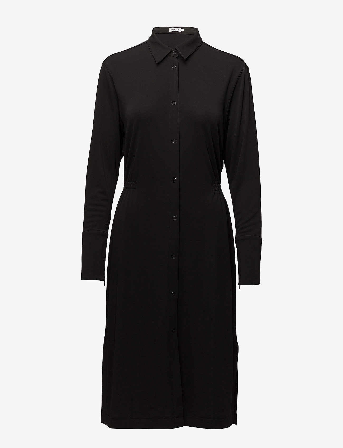 Jersey Shirt Dress (Black) (152.75 