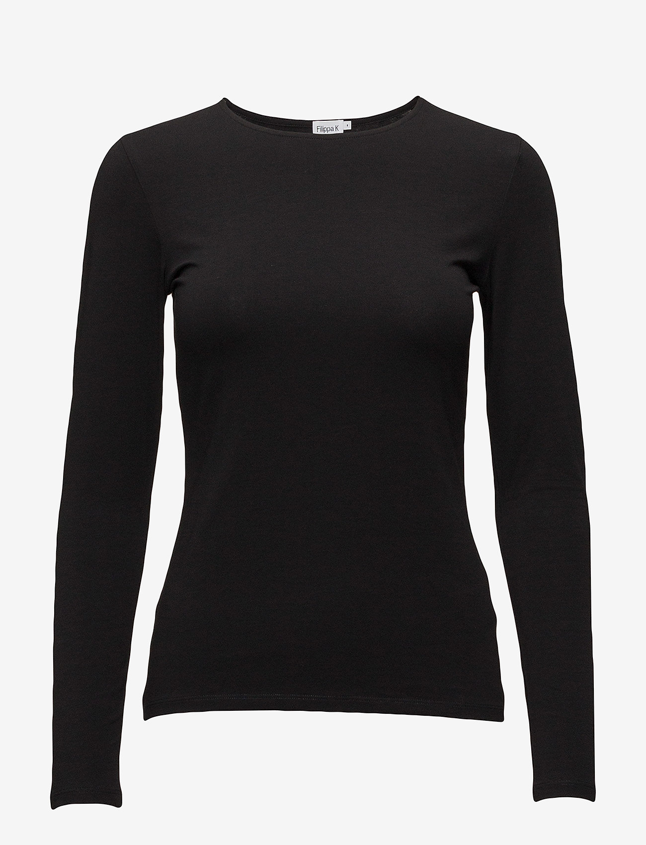 Filippa K Cotton Stretch Long Sleeve (Black) - 400 kr | Boozt.com