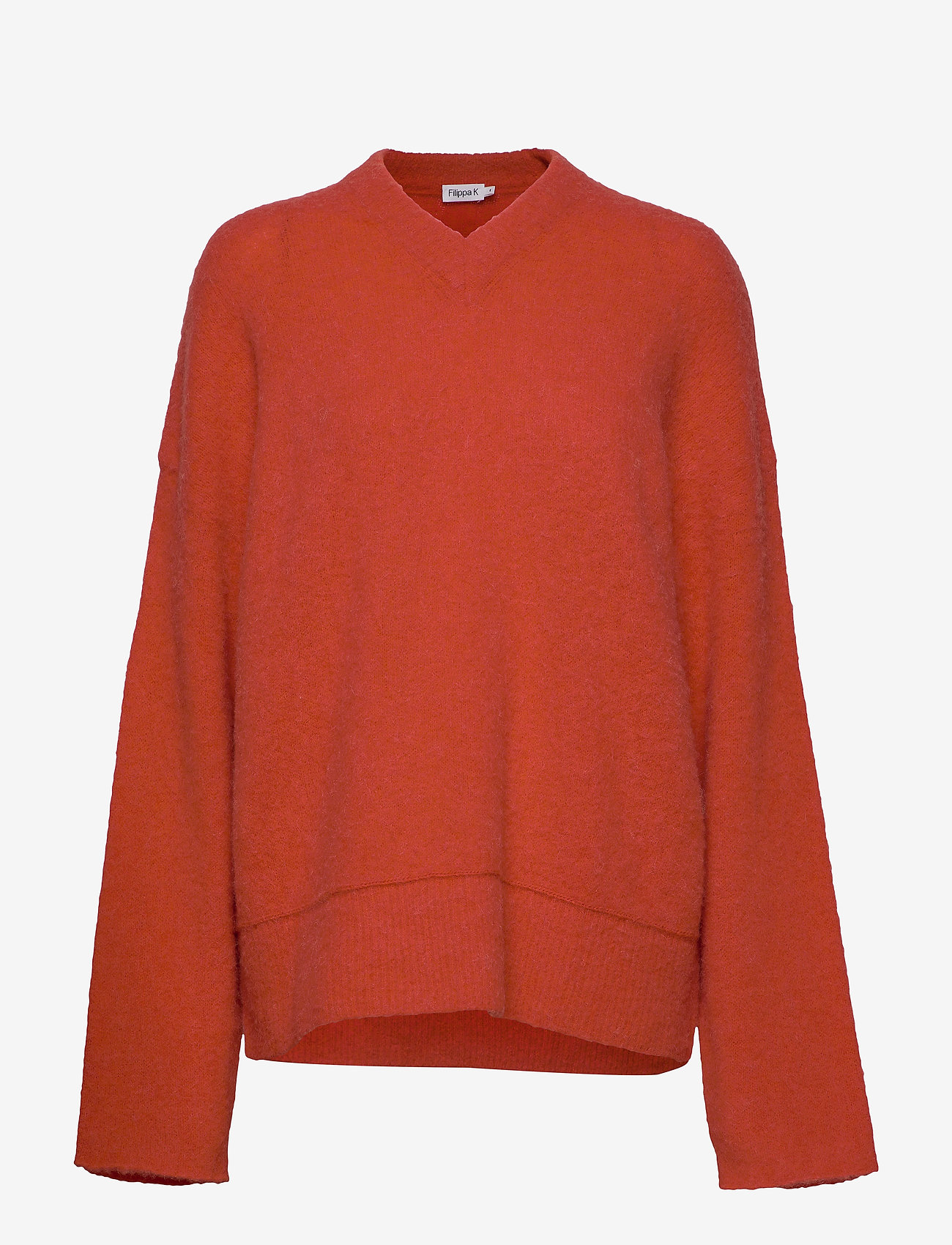 red orange sweatshirt