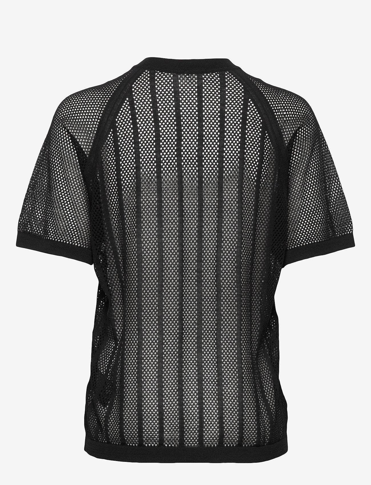 Filippa K - Cotton Mesh Knit Top - t-shirts - black - 1