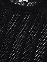 Filippa K - Cotton Mesh Knit Top - t-shirts - black - 2