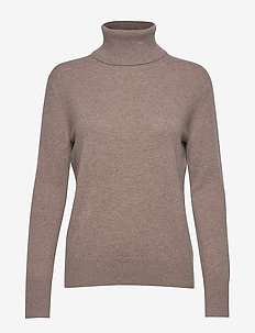 Cashmere Roller Neck Sweater - TAUPE