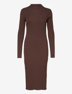 Zola Dress - sukienki koktajlowe - dark brown