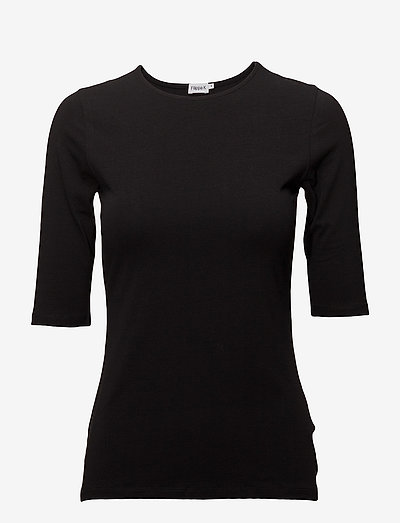 Cotton Stretch Elbow Sleeve - t-shirts & tops - black