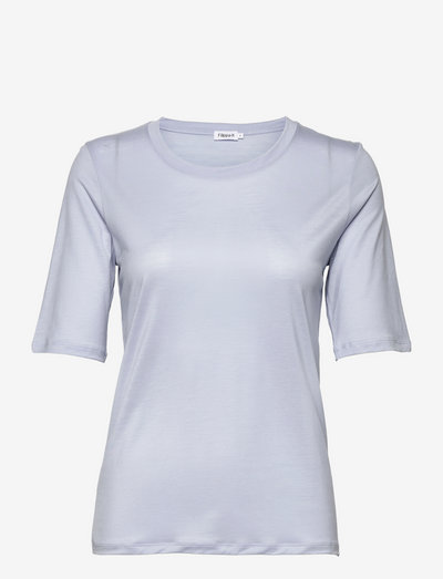 Elena Tencel Tee - t-shirts - cloud blue