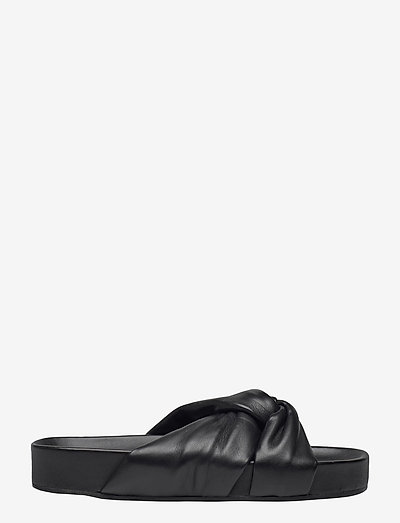 Brea Flatform Sandal - flat sandals - black