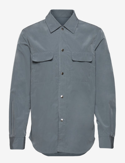 M. Oscar Nylon Overshirt - tøj - dusty blue