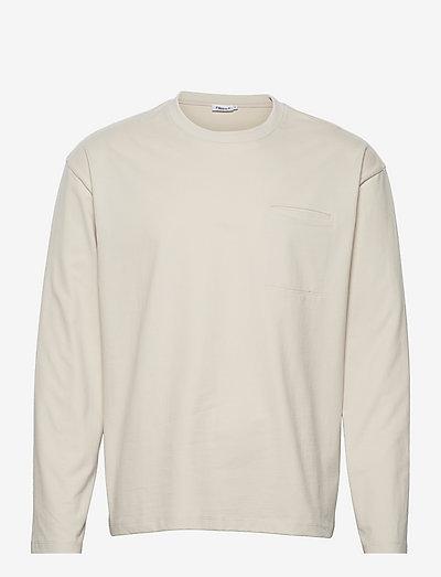 M. Brushed Cotton Top - basic t-shirts - ivory