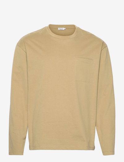 M. Brushed Cotton Top - t-shirts - khaki gree