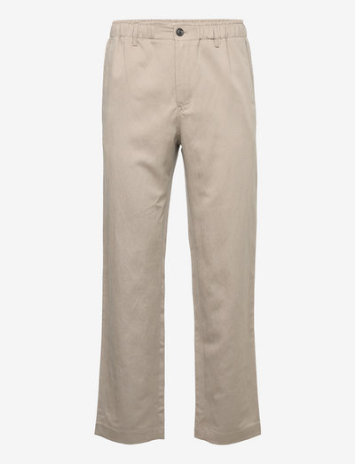 M. Odin Linen Trouser - pantalons en lin - light taup