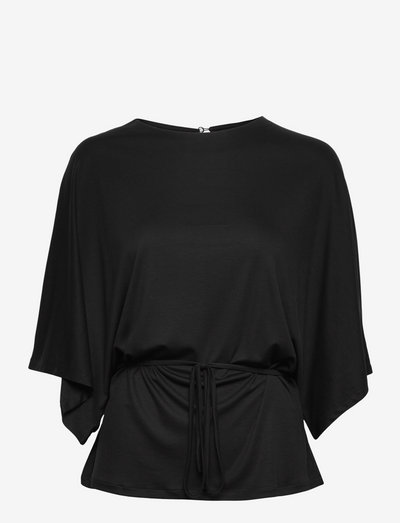 Shay Jersey Top - blouses met korte mouwen - black