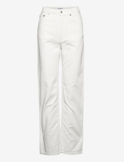Eliza Jean - straight jeans - white chal