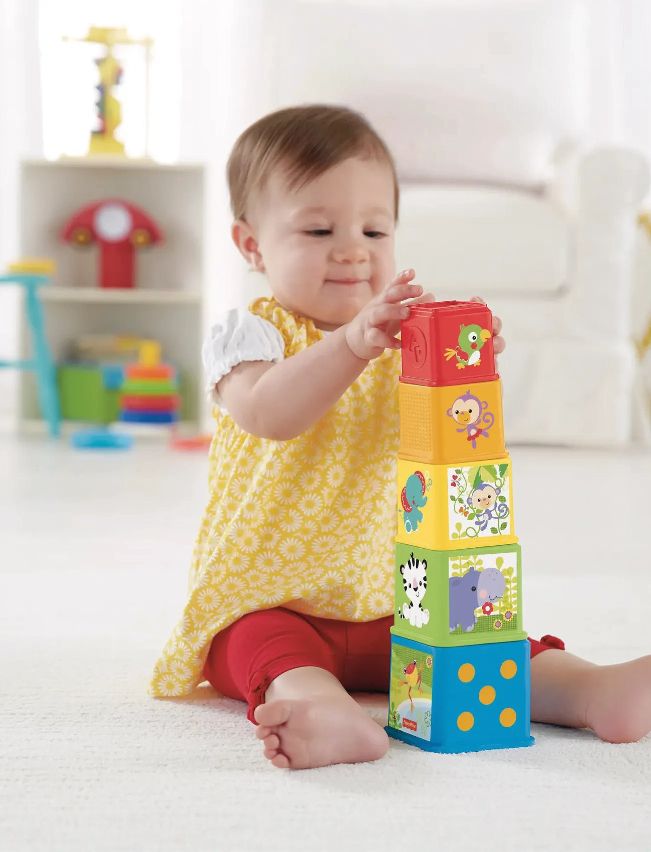 Fisher-Price Fisher-Price Stack & Explore Blocks, One Size, Multi/patterned, Educational Legetøj > Stackable Blocks, Børn