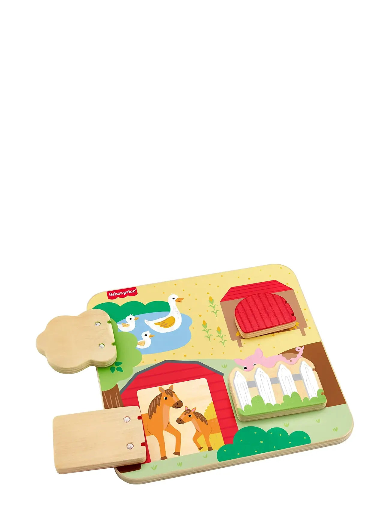 Wooden Farm Animals Board Toys Playsets & Action Figures Animals Multi/patterned Fisher-Price