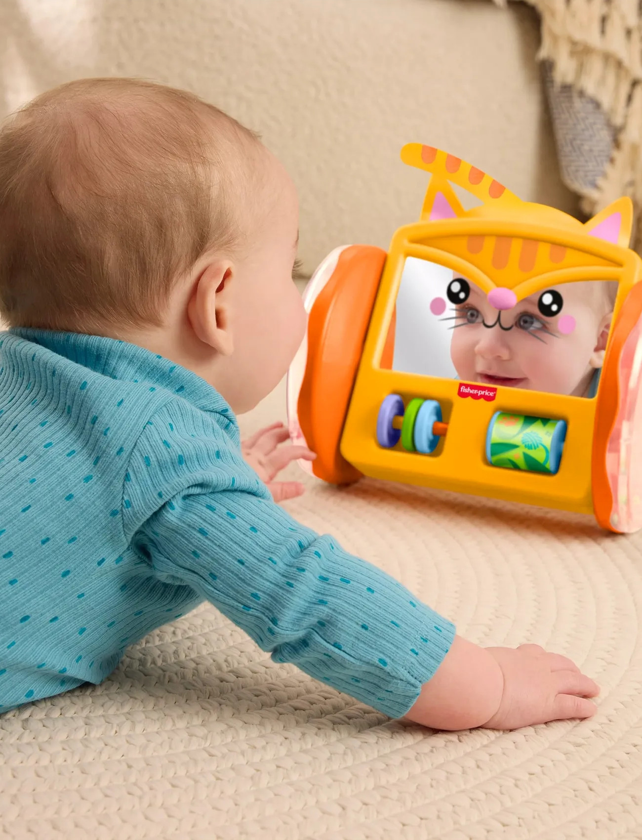 Fisher-Price Fisher-Price Fp Pets Crawl & Play Kitty Mirror, One Size, Orange, Educational Legetøj > Interactive Legetøj, Børn