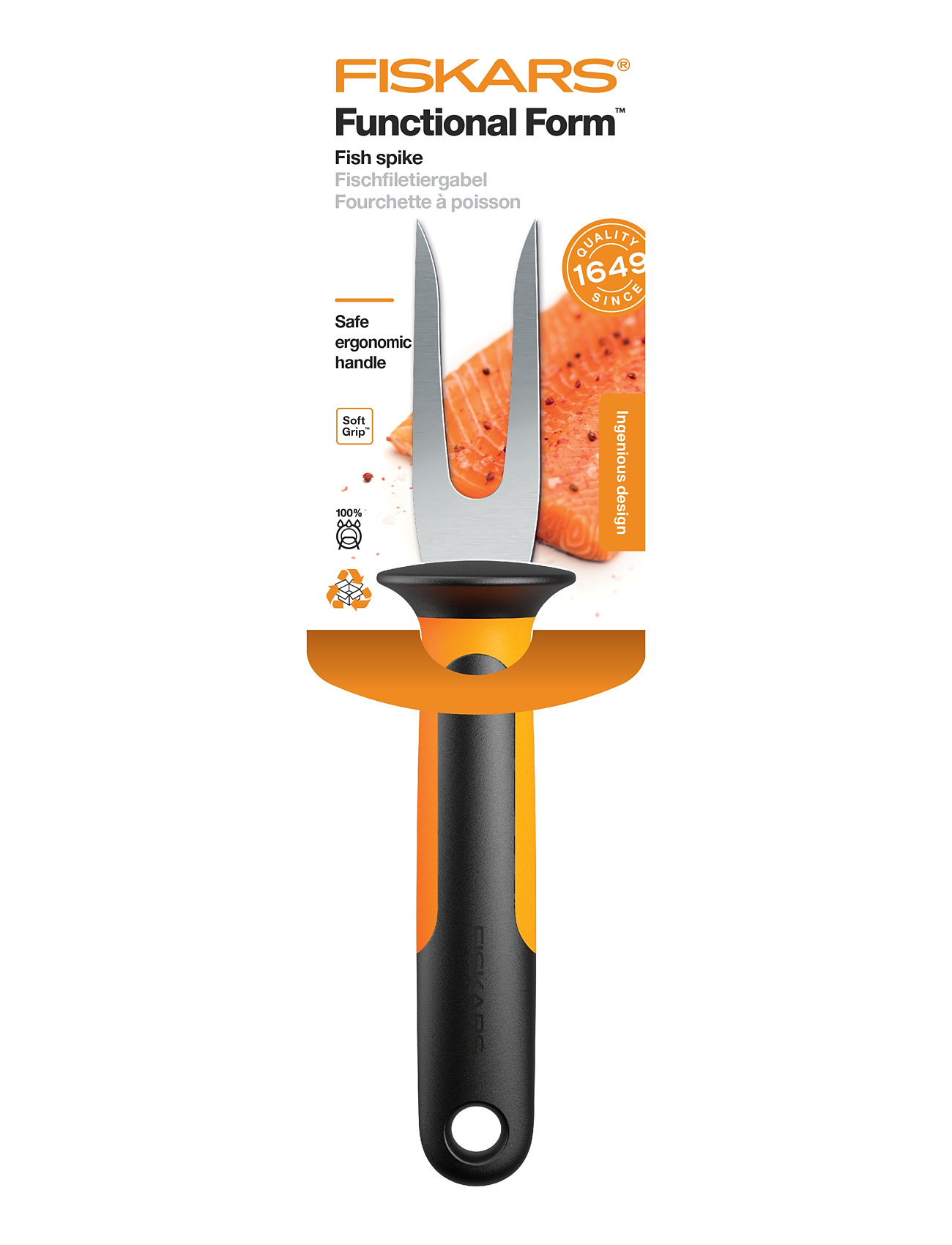 Fiskars Ff Fish Fork, One Size, Black, Knive & Tilbehør > Kødgafler, Unisex