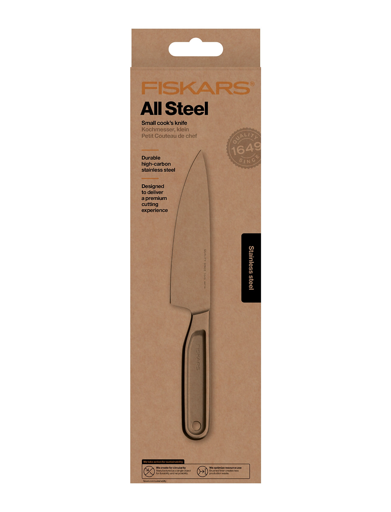 Fiskars All Steel Chef Knife 13.5 Cm Silver