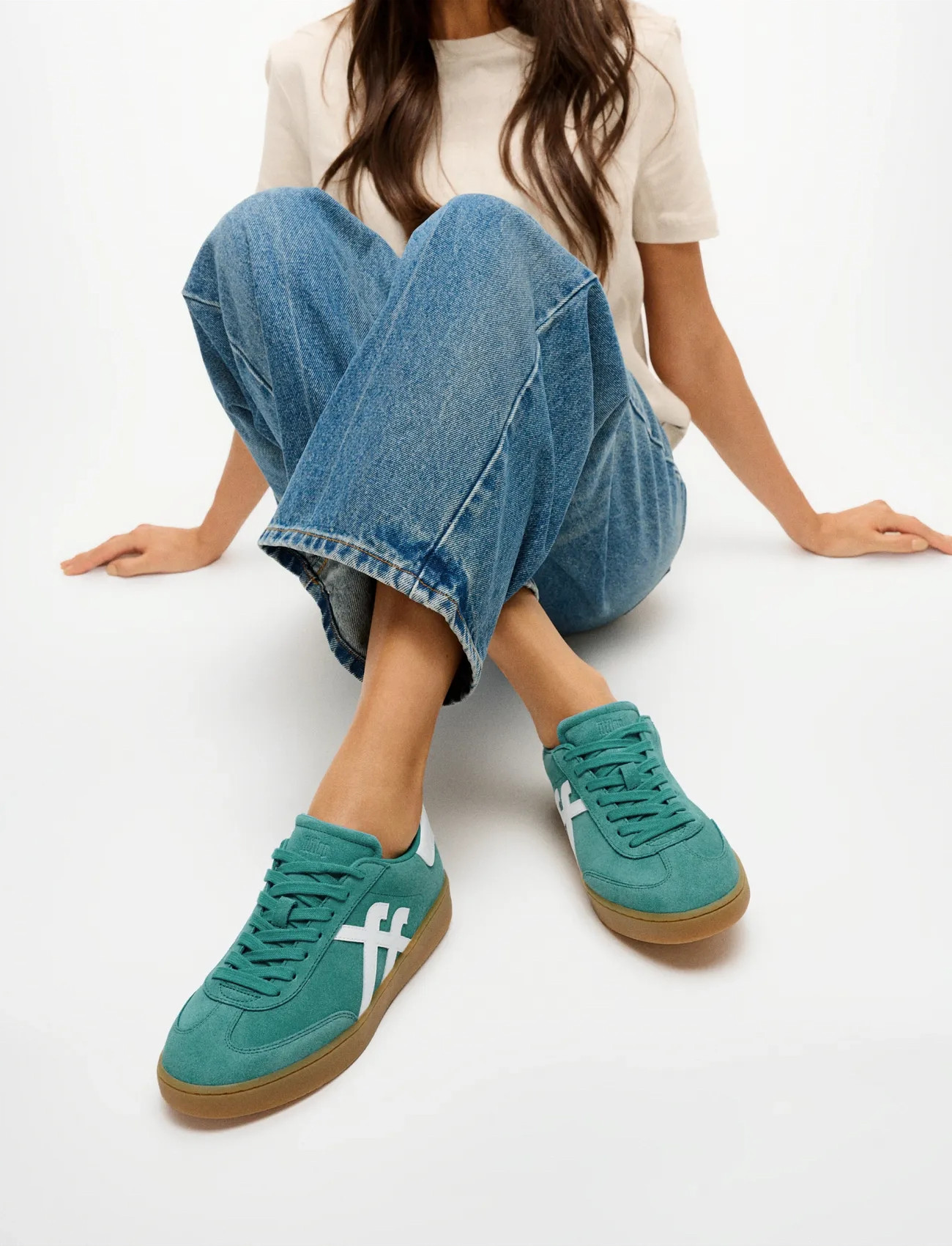 FitFlop The Dash T-Toe Suede Sneakers, 40, Blue, Sneakers > Sneakers Med Lav Top, Dame
