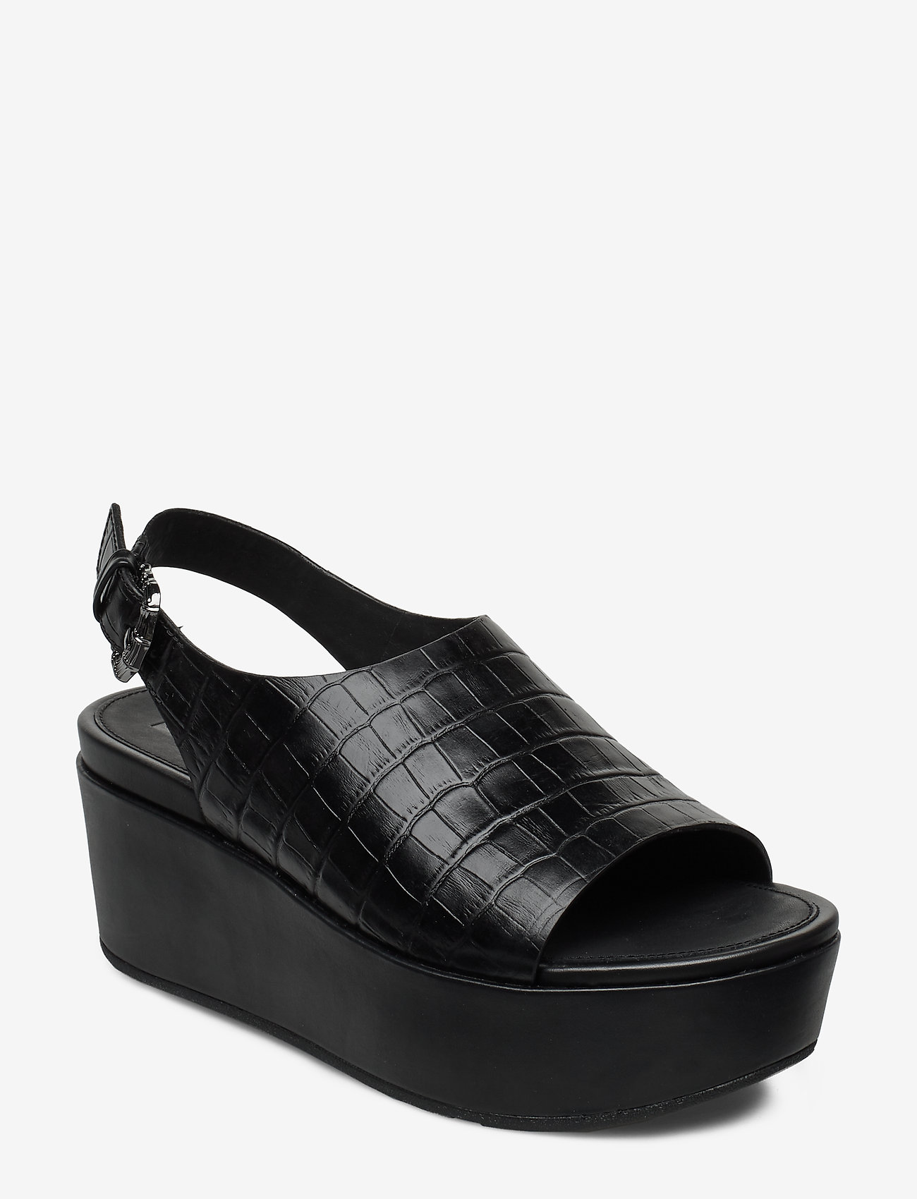 all black wedge shoes