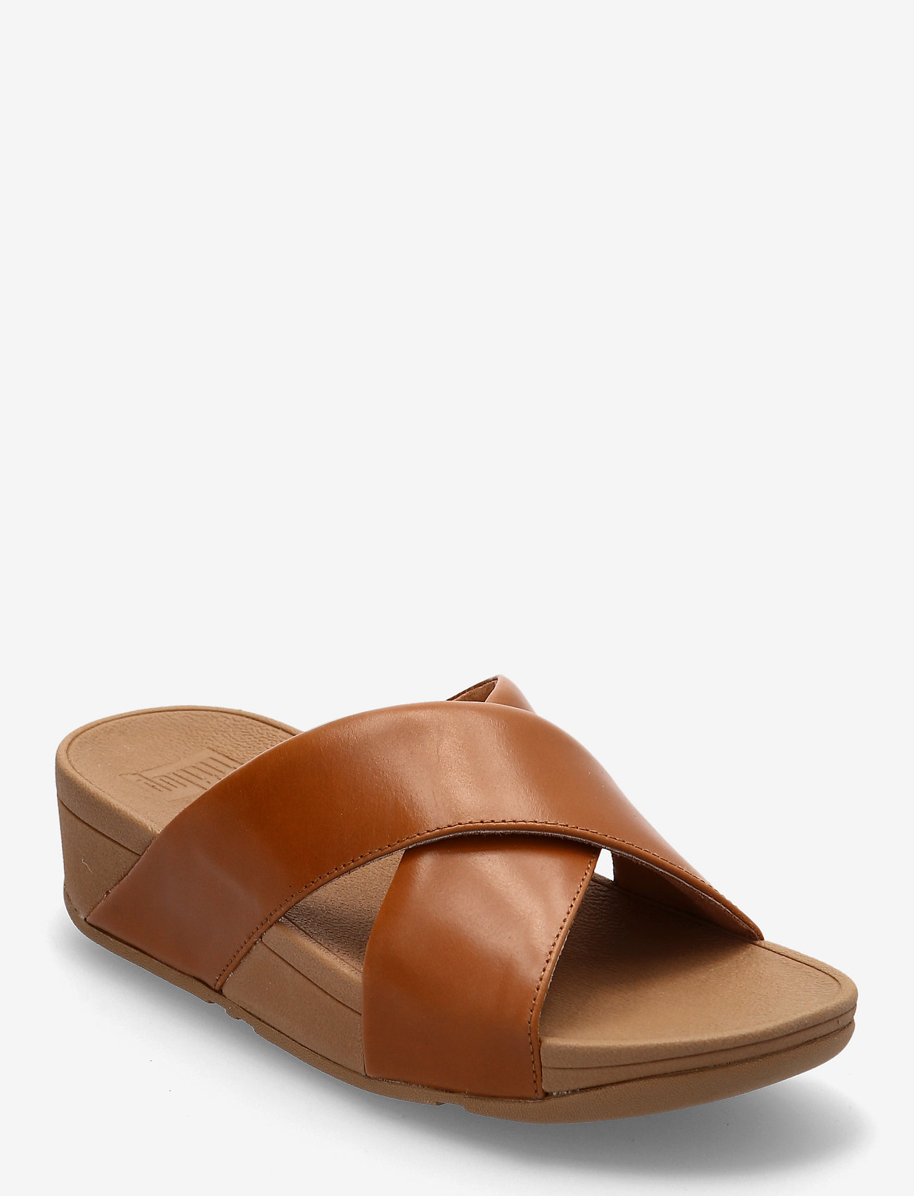 lulu leather cross slides