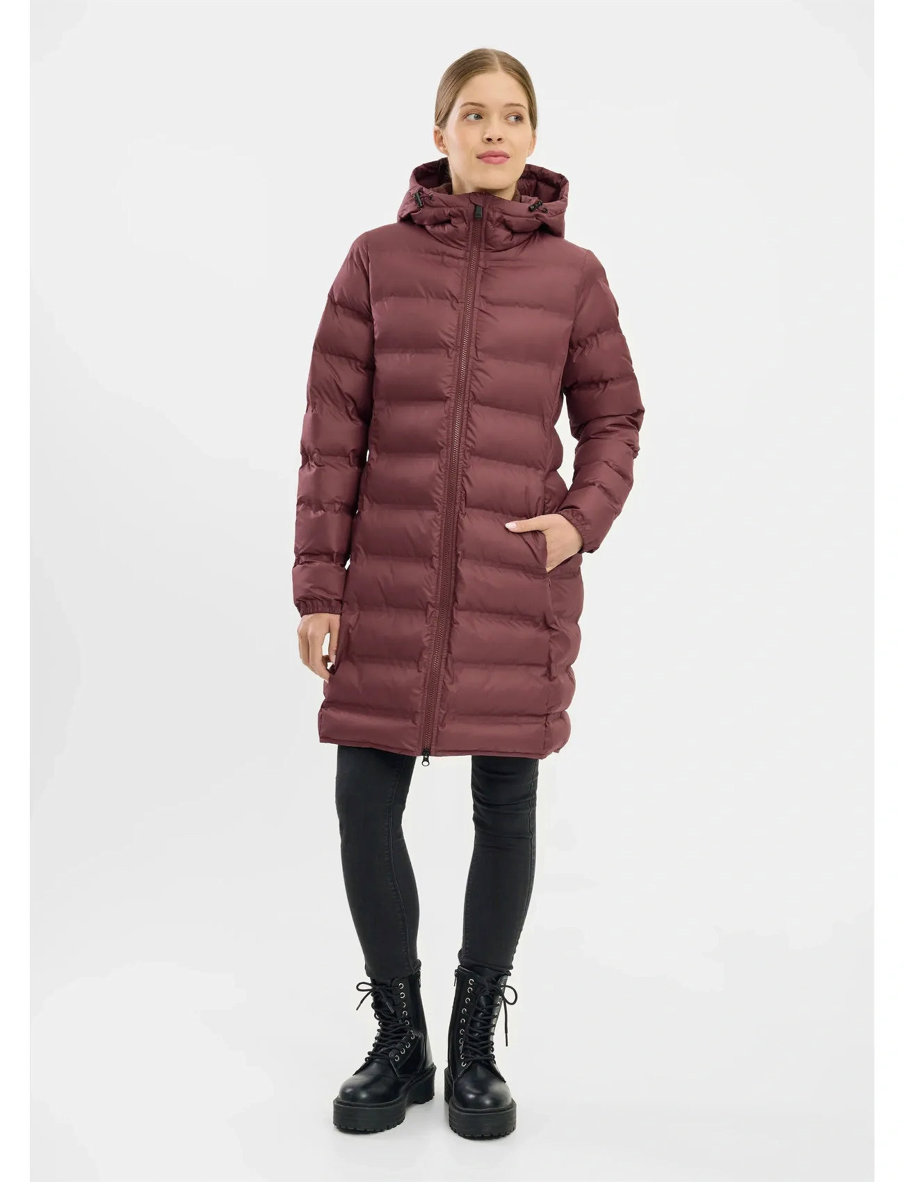 Five Seasons Tindra Jkt W, 40, Burgundy, Sport Jackets > Sport Padded Jackets, Dame