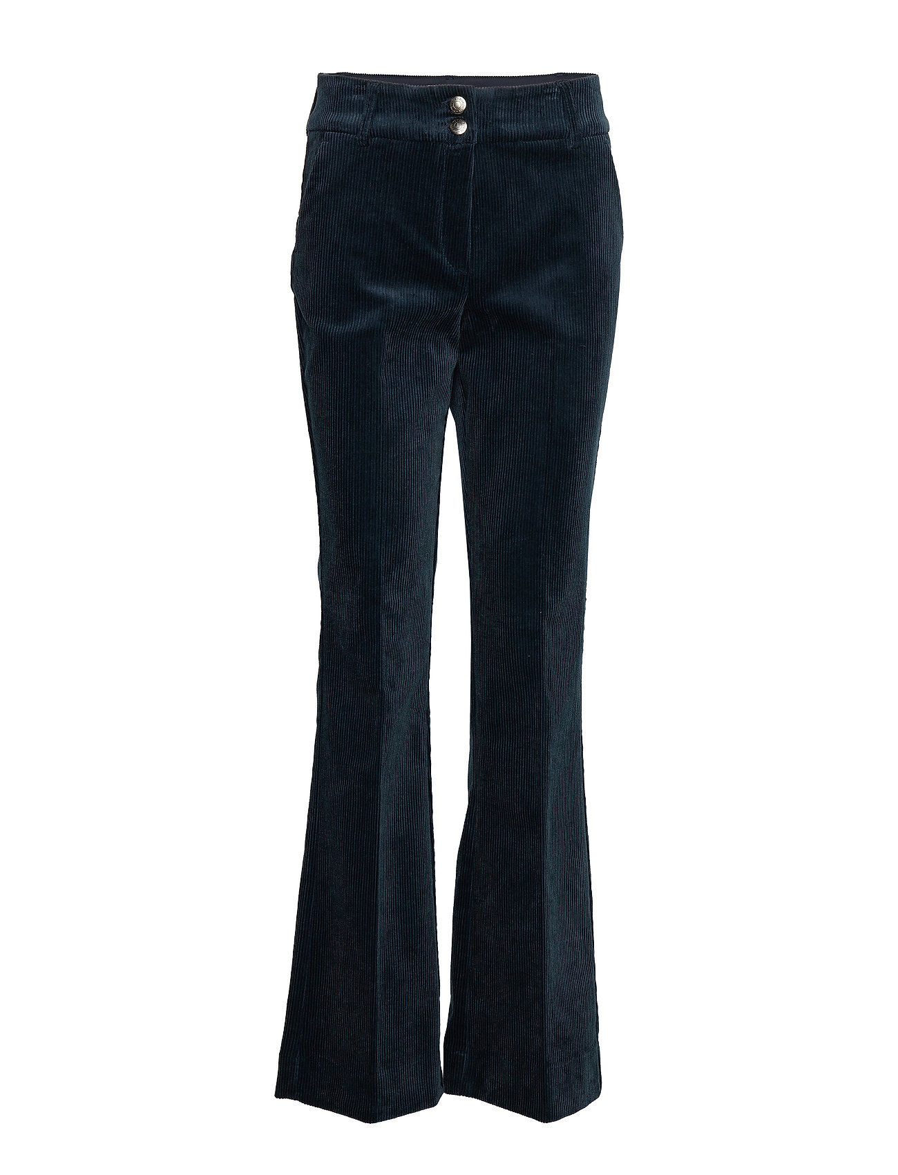 FIVEUNITS Clara 624 Long Jeans Utsvängda Blå [Color: NAVY VELVETEN ][Sex: Women ][Sizes: 24,25,26,27,28,32 ]