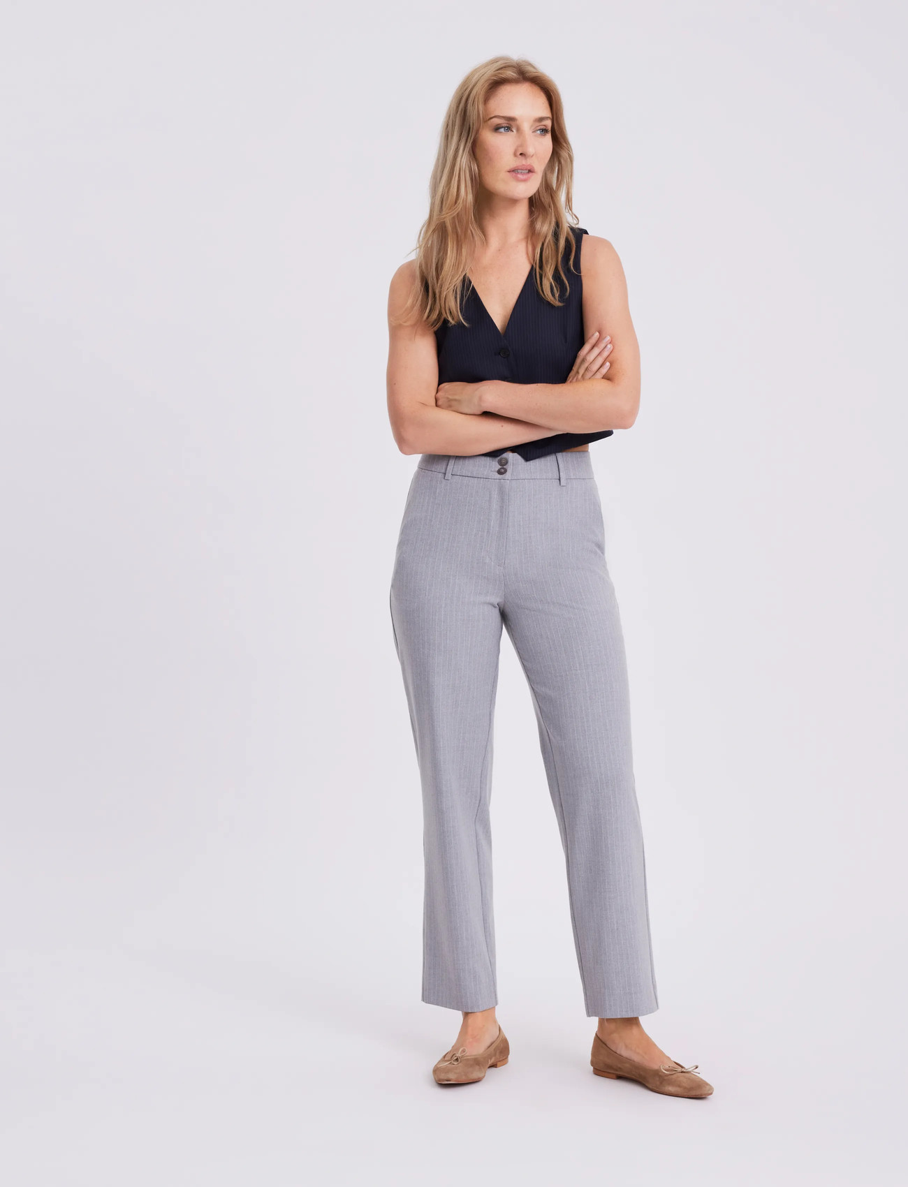 FIVEUNITS Daphnefv, 27, Grey, Bukser > Jakkesætsbukser, Dame