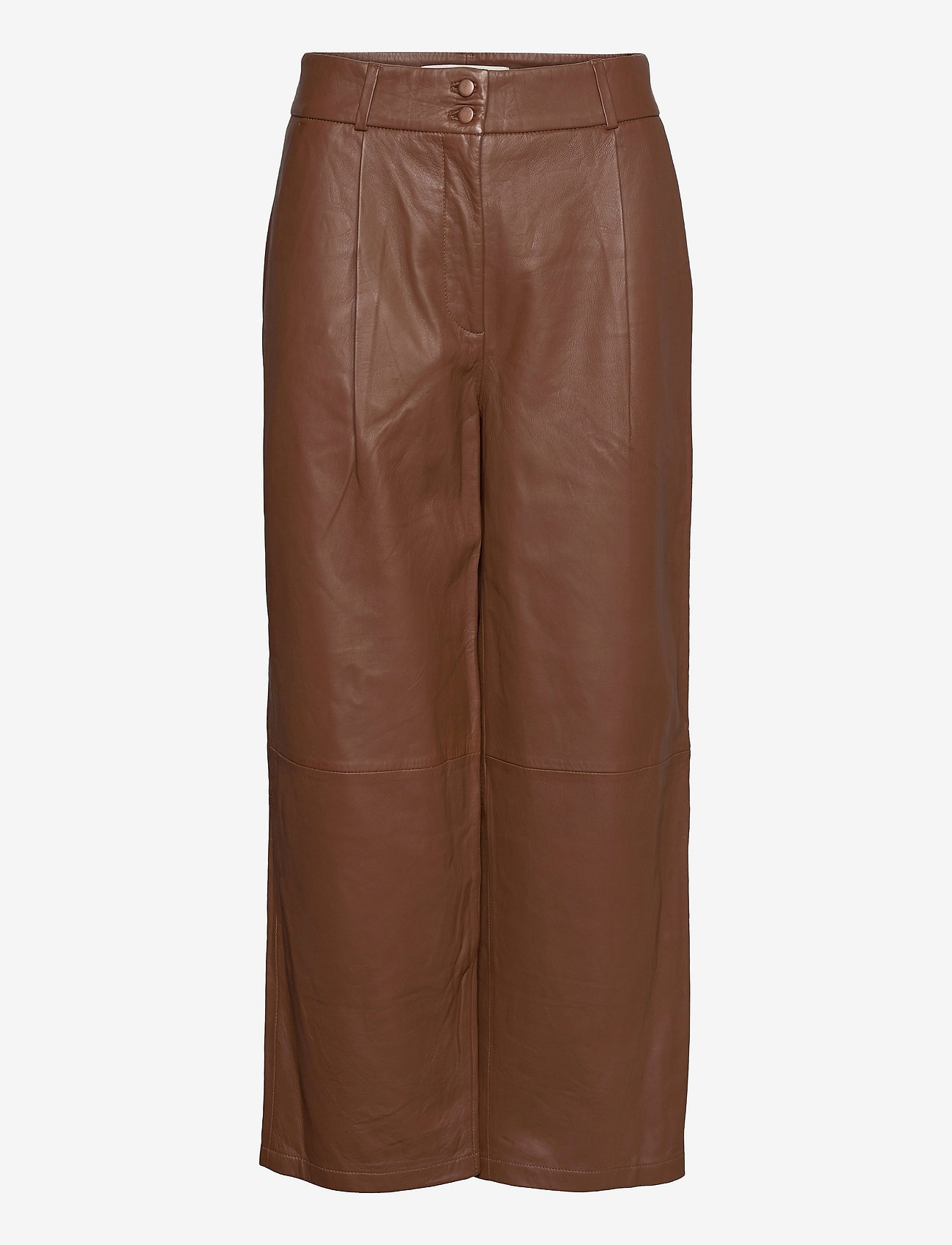 Cognac Faux Leather Pants - High Waisted Pants - Pleather Pants - Lulus