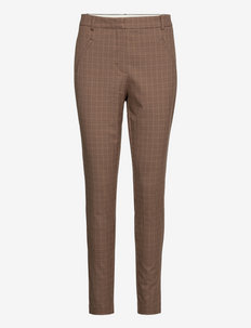 Angelie Pure 525 - slim fit trousers - small brown check