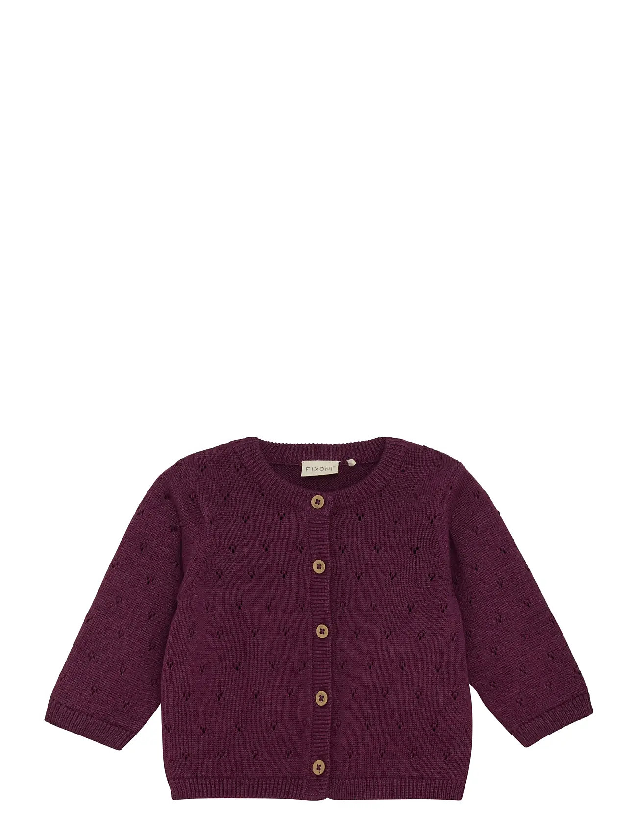 Fixoni Cardigan Knit, 62, Purple, Strik > Cardigans, Børn
