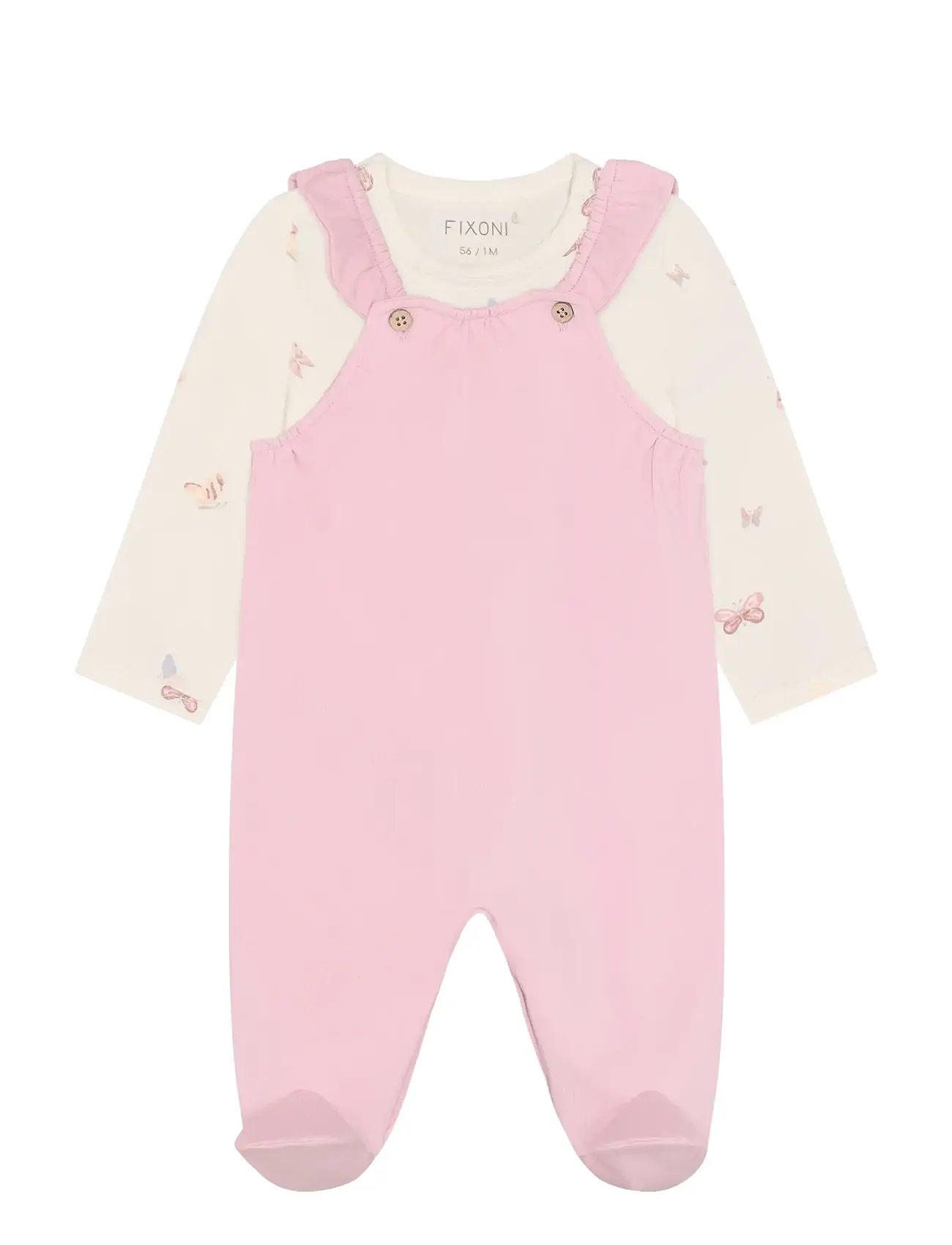 Fixoni Set W. Body And Romper, 68, Pink, Sæt > Sæt Med Krop, Børn