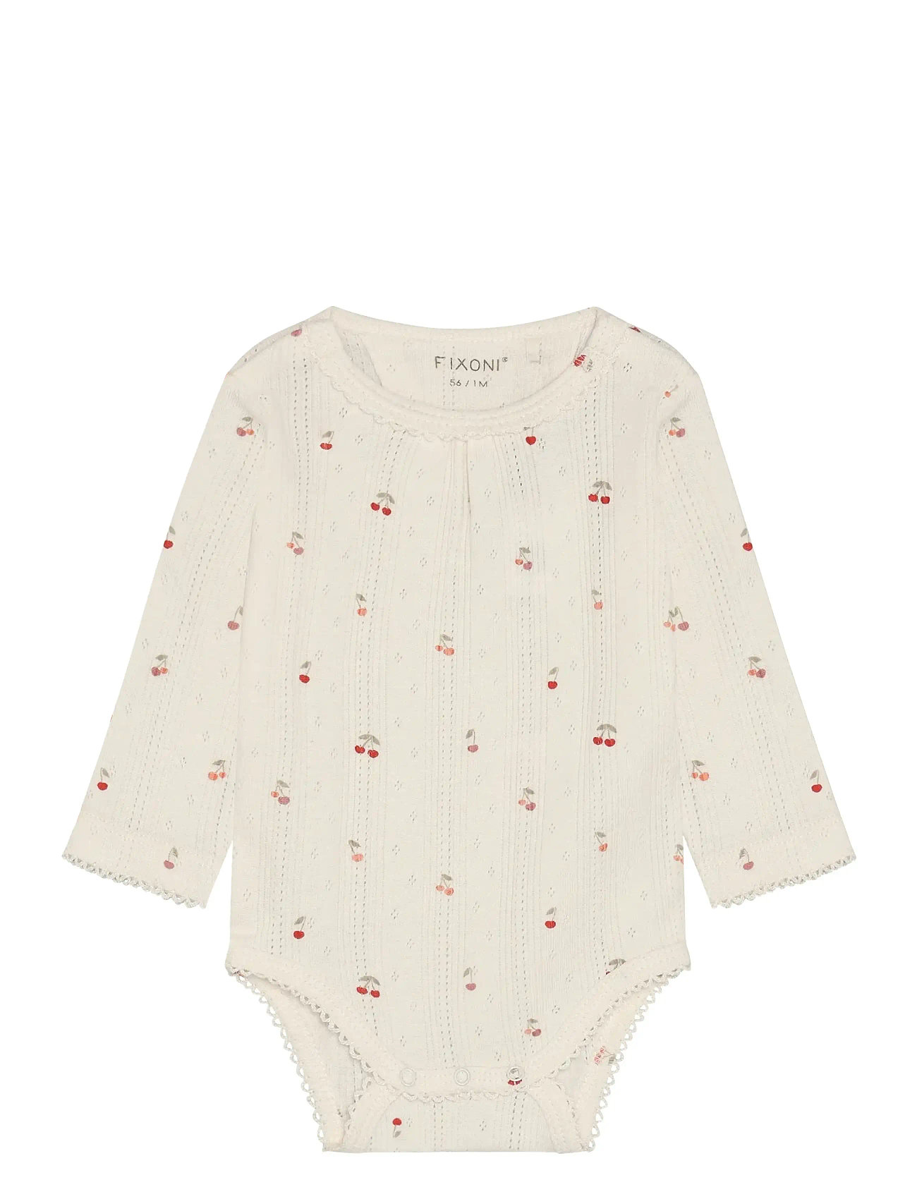 Fixoni Body Ls Pointelle, 80, Cream, Bodys > Langærmede, Børn