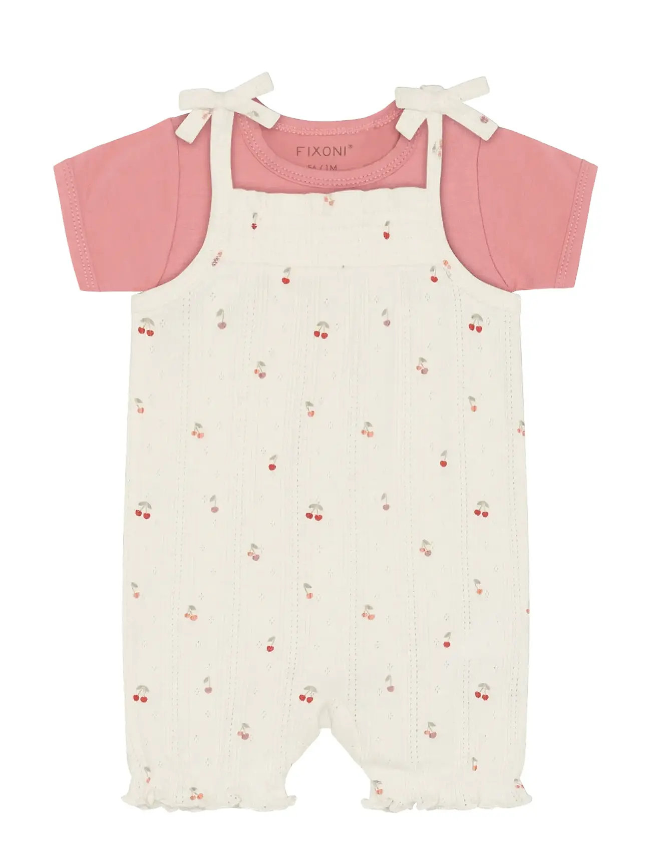 Fixoni Set W. Body And Romper Pointel, 86, Pink, Sæt > Sæt Med Krop, Børn