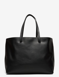 Luka Tote Black Leather - ietilpīgas somas - black