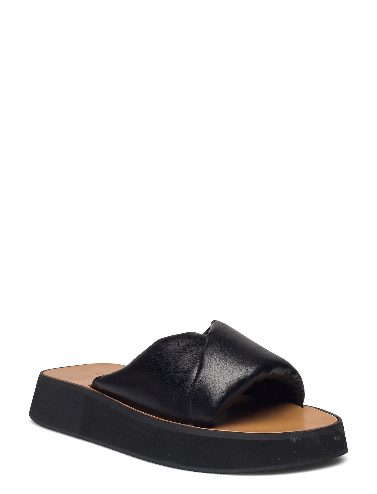 Bea Leather Shoes Summer Shoes Platform Sandals Svart Flattered