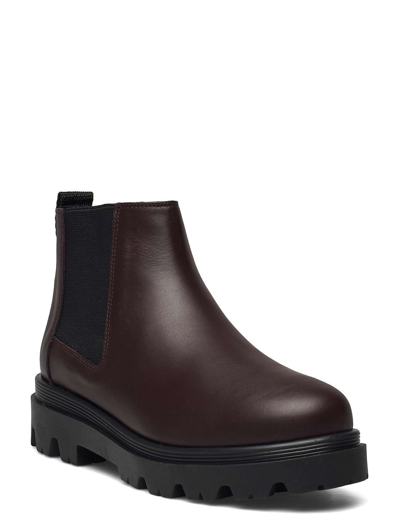 Lova Dark Brown Leather Shoes Chelsea Boots Ruskea Flattered