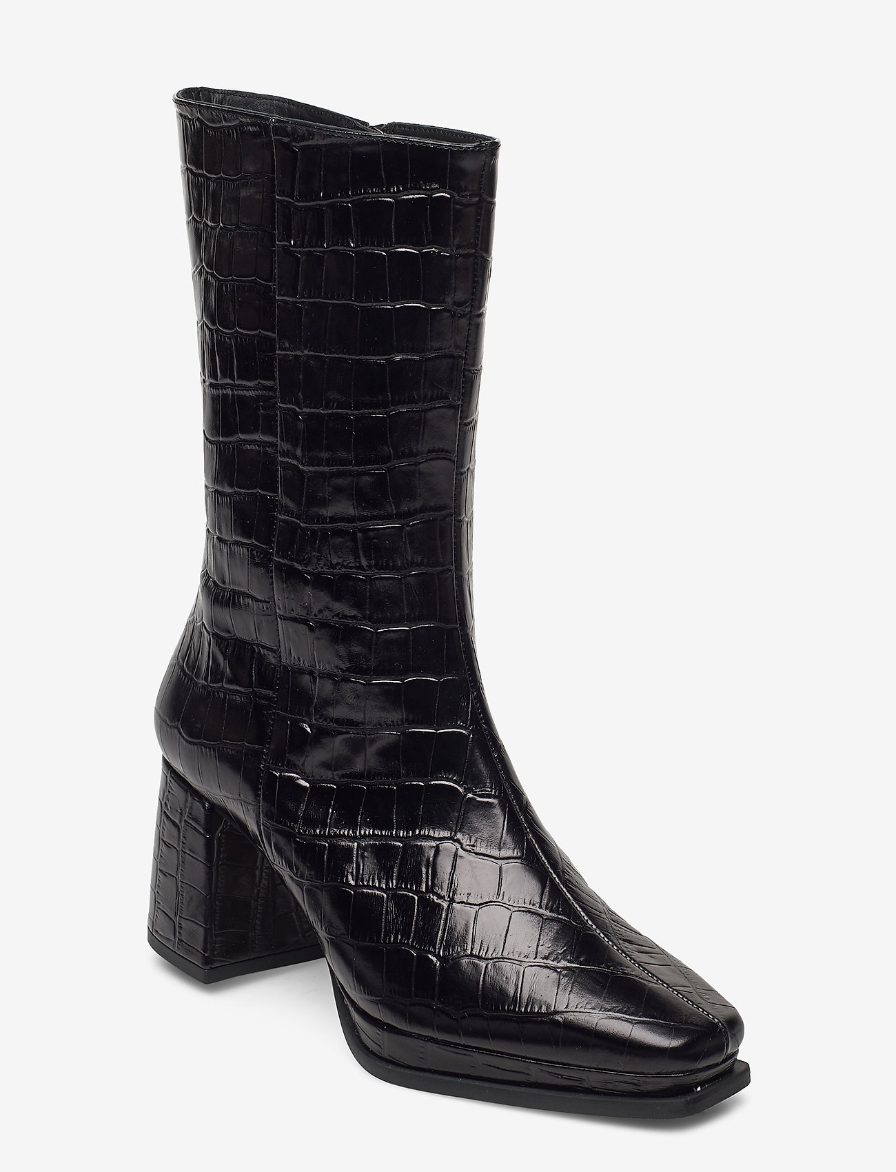 croco boots black