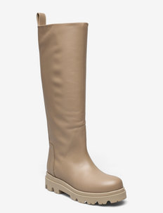 Luna  Leather - høye boots - taupe
