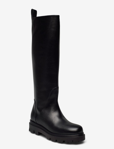 Luna  Leather - long boots - black